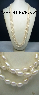 Fresh water pearl necklace - 6-7mm white rice pearl.JPG
